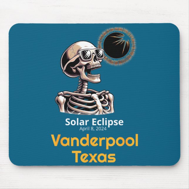 Mousepad Esqueleto Fofo Eclipse Solar Vanderpool Texas (Frente)