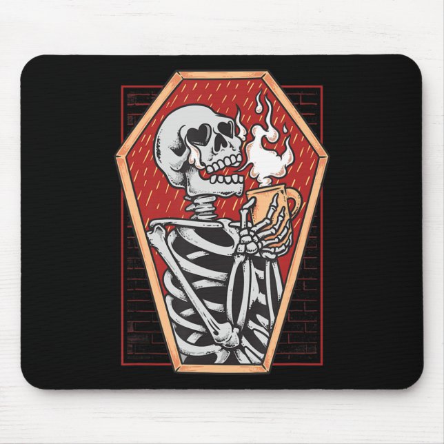 Mousepad Esqueleto Gótico no Gótico de Coffin Mall Aest Hal (Frente)