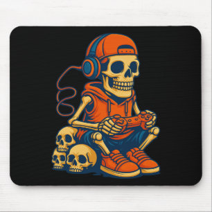 Mousepad Esqueleto Retro de Halloween para Gamer de Vídeo G