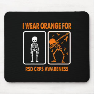 Mousepad Esqueleto Visto Laranja Para Sensibilização RSD CR