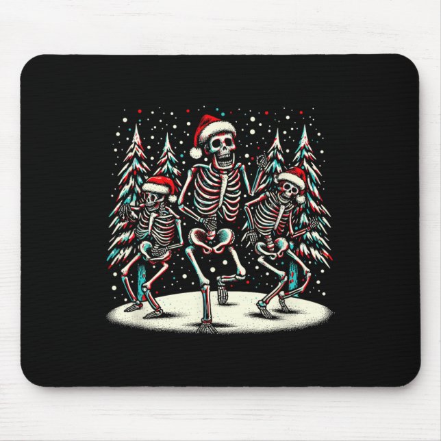 Mousepad Esqueletos de Natal - Figurino de Dia das Bruxas d (Frente)