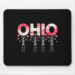 Mousepad Esqueletos Engraçados de O-h-i-o Ohio no Meio-Oest