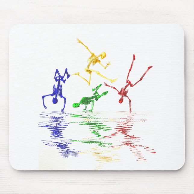 Mousepad Esqueletos que breakdancing (Frente)