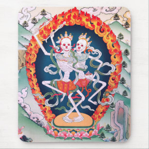 Mousepad Esqueletos que dançam a arte budista tibetana