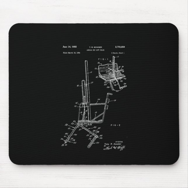 Mousepad Esquema Da Cadeira De Levante De Esqui (Frente)