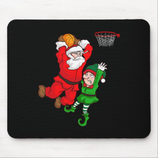 Mousepad Esquema de Natal Santa Claus Slam Dunk Elf Engraça