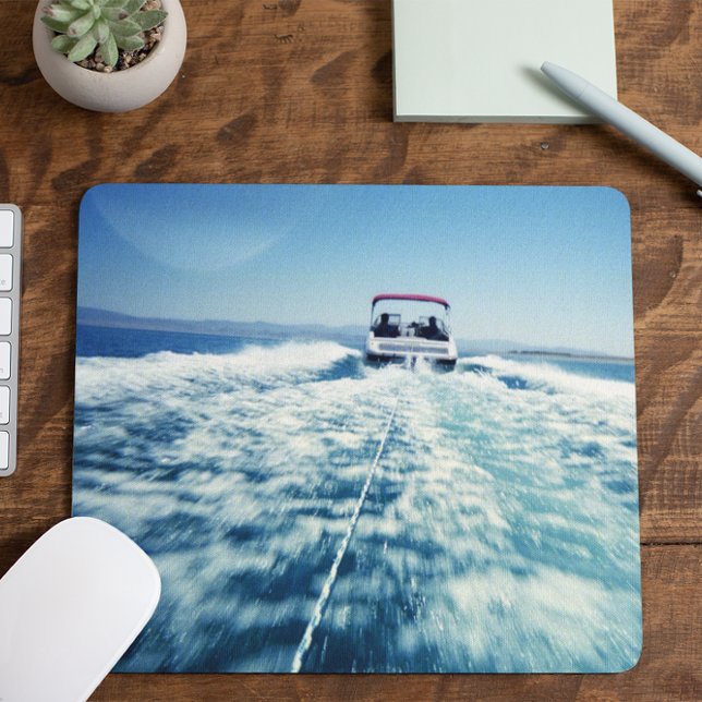 Mousepad Esqui Aquático Atrás de Barco Rápido (Create your own photo mousepad.)