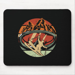 Mousepad Esqui de esqui engraçado do driver de esqui retrô