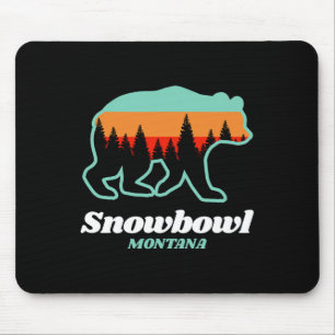 Mousepad Esqui Esquiação Montana Snowbowl Urso 
