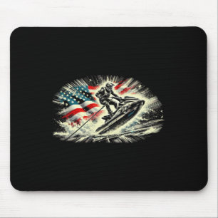 Mousepad Esqui legal para homens mulheres esquiadores EUA B