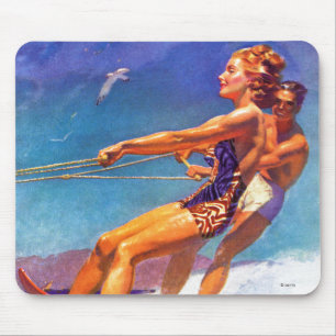 Mousepad Esquiador da água por McClelland Barclay