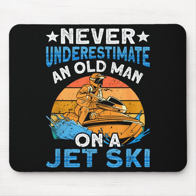 Mousepad Esquiando em jet subestimar um velho em um jet ski (Frente)