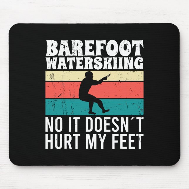 Mousepad Esquiar na água com Refoot Não Dói Meus Pés (Frente)