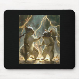 Mousepad Esquilo de Arte Marcial Vestindo Karate Gi Lightni