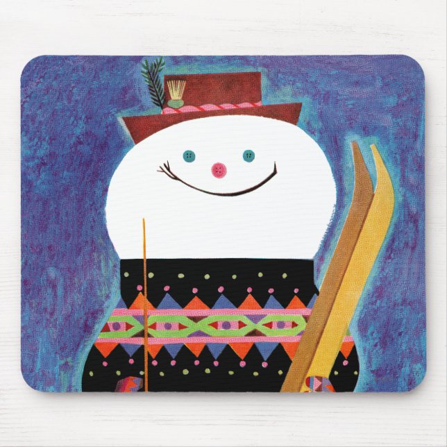 Mousepad Esquis para o boneco de neve (Frente)