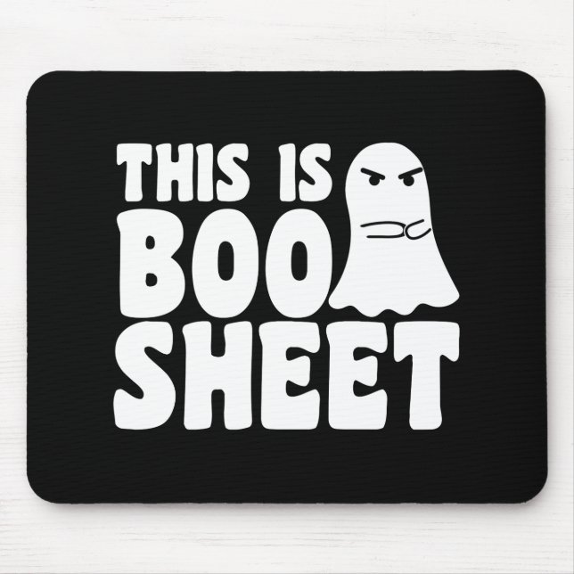Mousepad Essa é uma Fantasia Divertida de Fantasma de Folha (Frente)