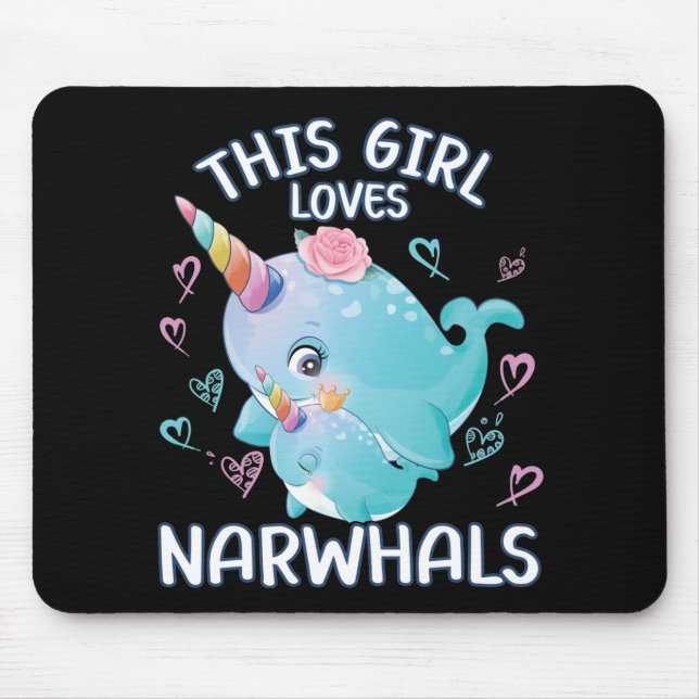 Mousepad Essa Garotas Adora Narwhals (Frente)
