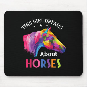 Mousepad Essa Menina Sonha Com Cavalos Cavalos Andando De C