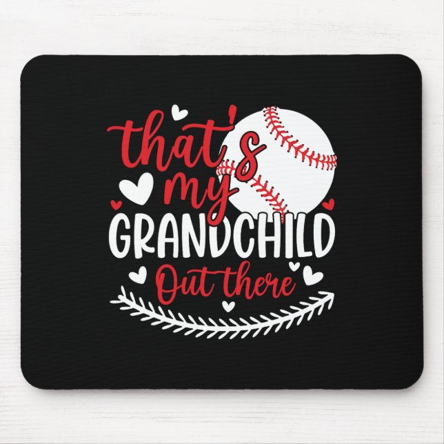 Mousepad Esse é meu neto lá fora, gran de beisebol engraçad (Frente)