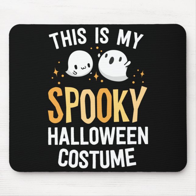 Mousepad Esse É Um Fantasmas de Halloween Kawaii Spoopy (Frente)