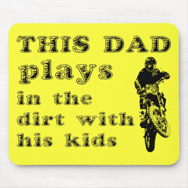 Mousepad Esse Pai Brinca No Motocross De Bicicleta De Terra (Frente)