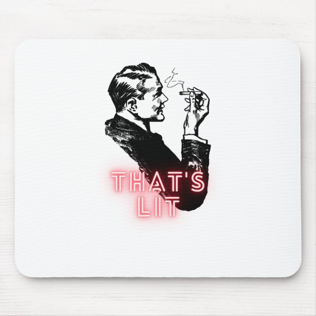Mousepad Está aceso - Vintage Smoker - Engraçado (Frente)
