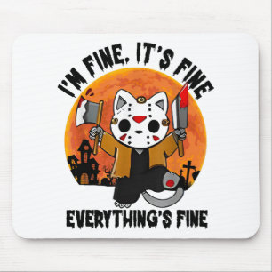 Mousepad Está bem, estou bem, está tudo bem, bom dia de gat