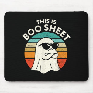 Mousepad Esta É A Folha De Boo Ghost Retro Halloween Costum