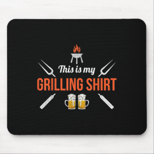 Mousepad Esta É A Minha Camisa De Grelha Engraçada Chef De