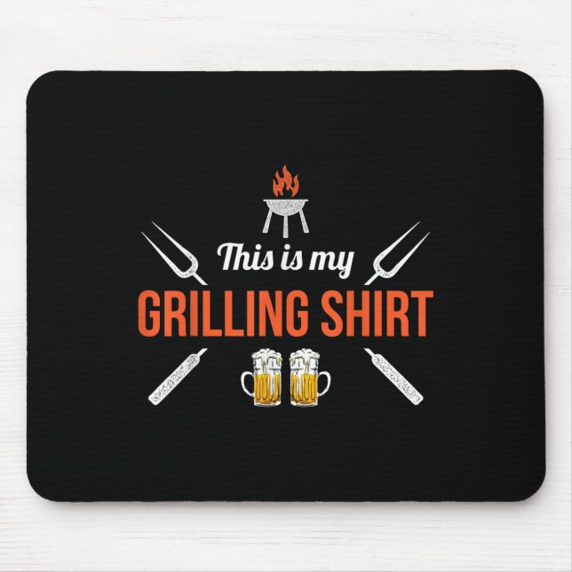 Mousepad Esta É A Minha Camisa De Grelha Engraçada Chef De  (Frente)