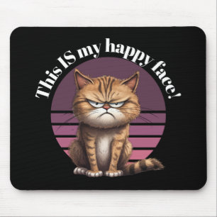 Mousepad Esta É A Minha Cara Feliz! Grumpy Cat Dark
