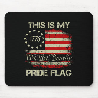 Mousepad Esta É Minha Bandeira do Orgulho EUA Americana 4 d