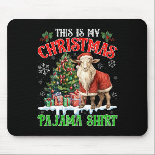 Mousepad Esta é Minha Camisa de Pijama de Natal Fazendo San