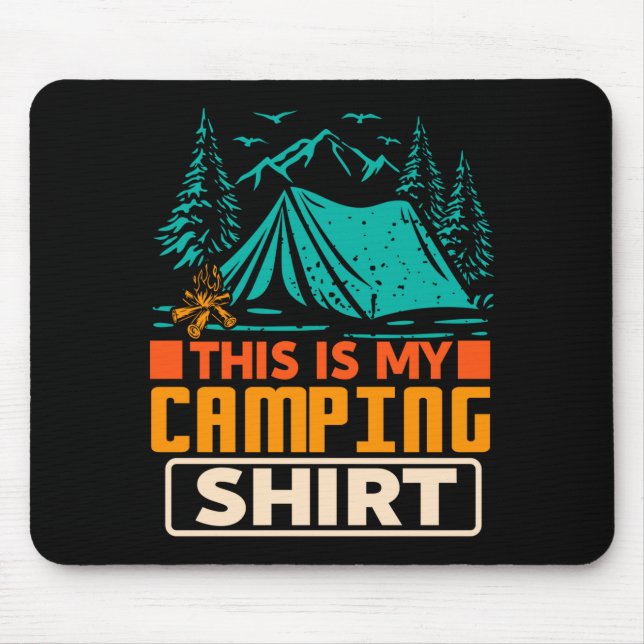 Mousepad Esta é uma camisa de camping engraçada de campista (Frente)
