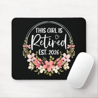 Mousepad Esta Garota é Aposentada Est. 2026 Aposentadoria F