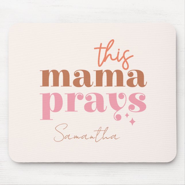 Mousepad Esta Mamãe Orou - Design de Boho Russo (Frente)