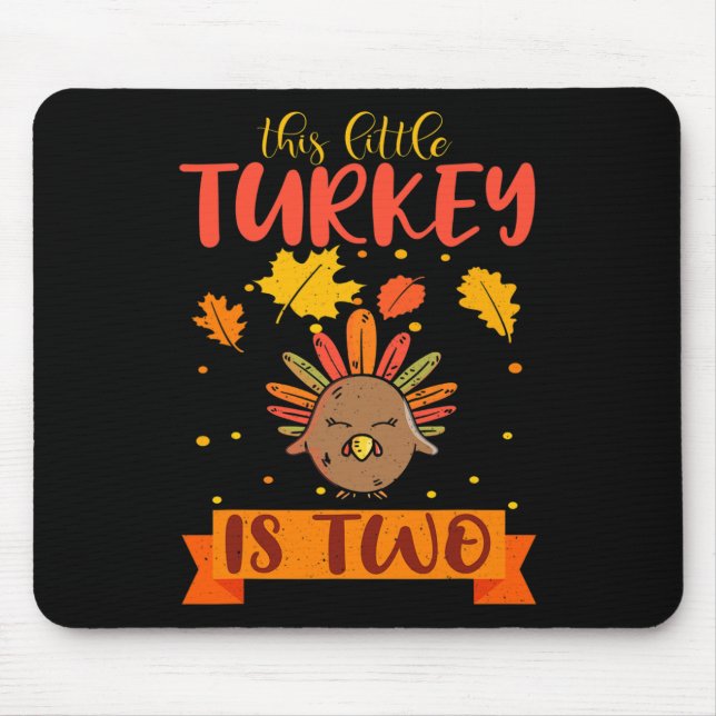Mousepad Esta Pequena Turquia É 2 Queda De outono De Dois D (Frente)