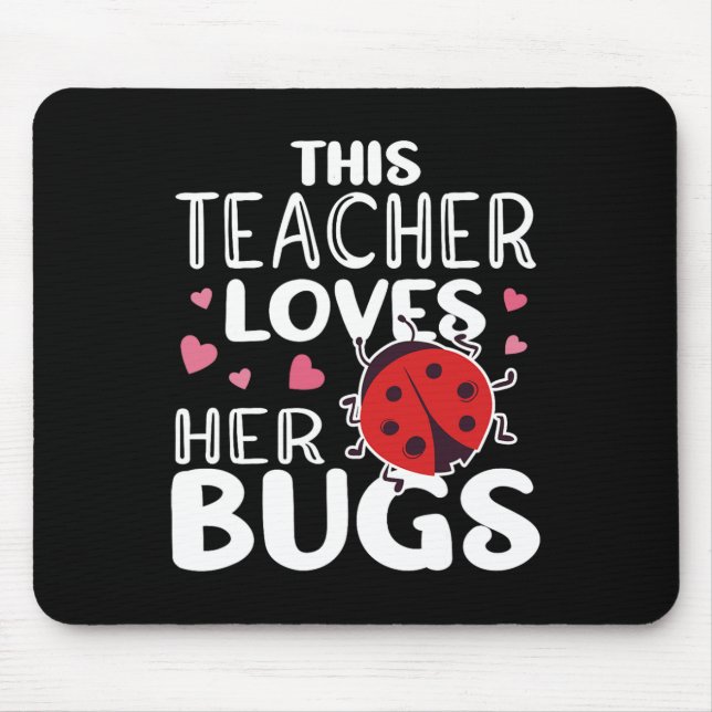 Mousepad Esta Professora Adora As Insetos - Insetos Ladybug (Frente)