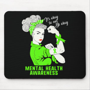 Mousepad Está Tudo Bem Não Estar Bem Mulher Forte Saúde Men