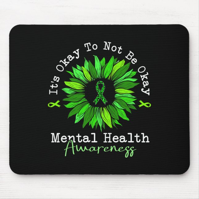 Mousepad Está tudo bem não ser bom para a saúde mental (Frente)