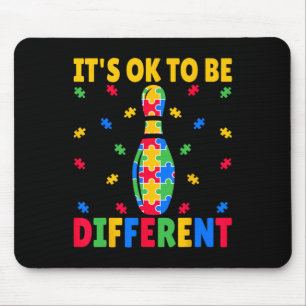 Mousepad Está tudo bem ser diferente - Boliche sobre Autism