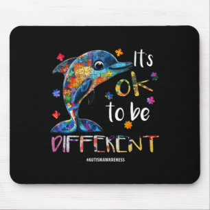 Mousepad Está tudo bem ser diferente - Golfinho de consciên