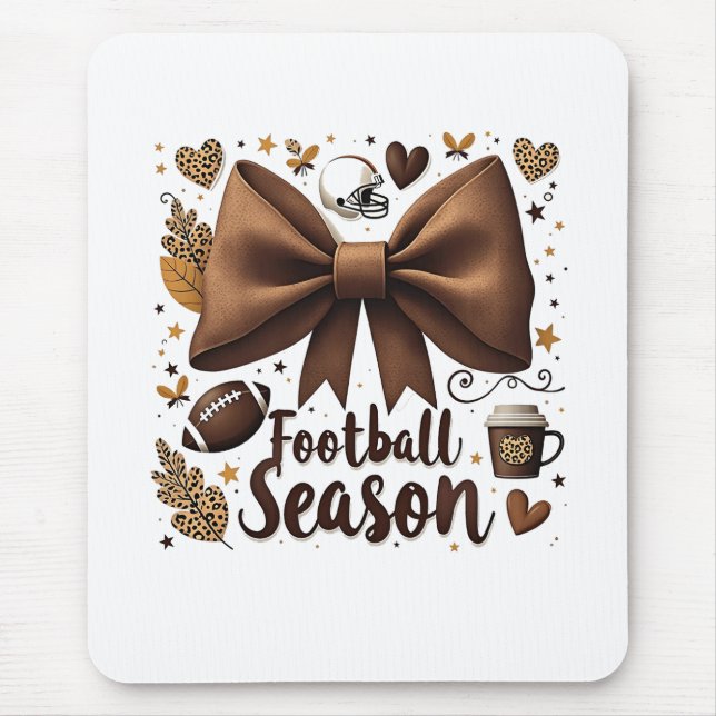 Mousepad Estação de Futebol do Arco de Futebol Coquette no  (Frente)