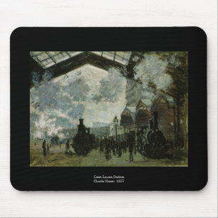Mousepad Estação de Lazare do santo por Claude Monet