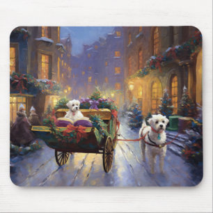 Mousepad Estação Festiva de Natal Maltês