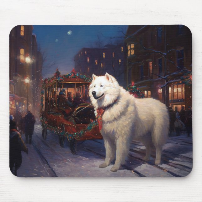 Mousepad Estação Festiva de Natal Samoia (Frente)