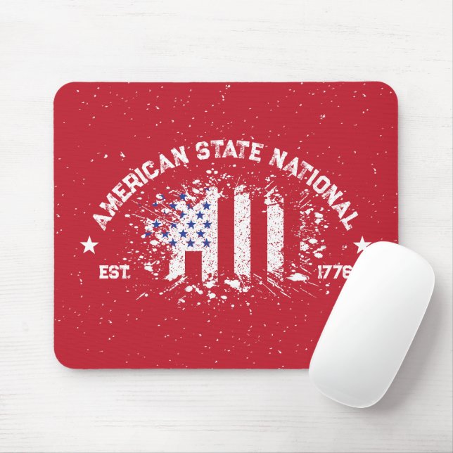 Mousepad Estado Americano Bandeira da Paz Esplat Est 1776 (Com mouse)