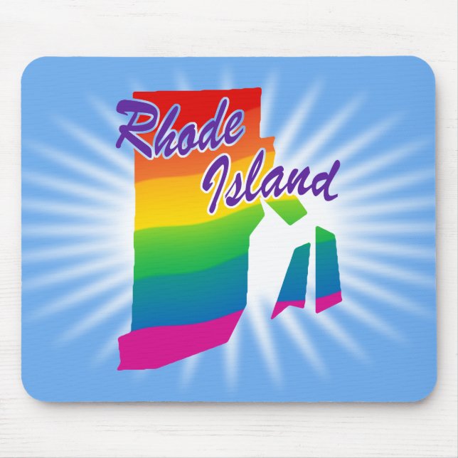 Mousepad Estado Arco-íris de Rhode Island (Frente)