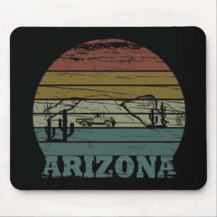 Mousepad Estado da arizona vintage sunset scape horizontal