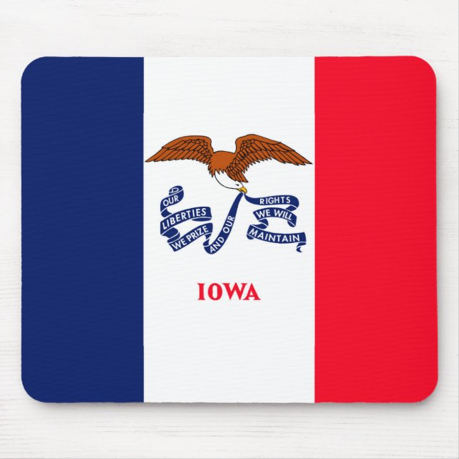 Mousepad Estado de Iowa Flag Design (Frente)